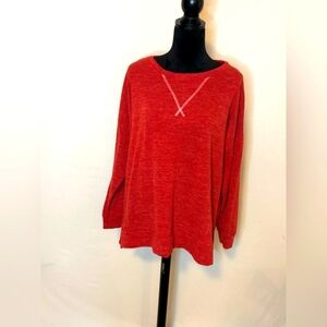 Byrdie Red Long Sleeve Sweatshirt